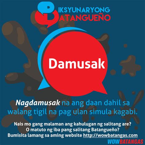 damusak meaning|Diksyunaryong Batangueño Ep 11 – Damusak .